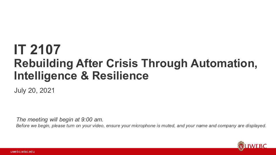 Rebuilding After Crisis Through Automation, Intelligence & Resilience thumbnail